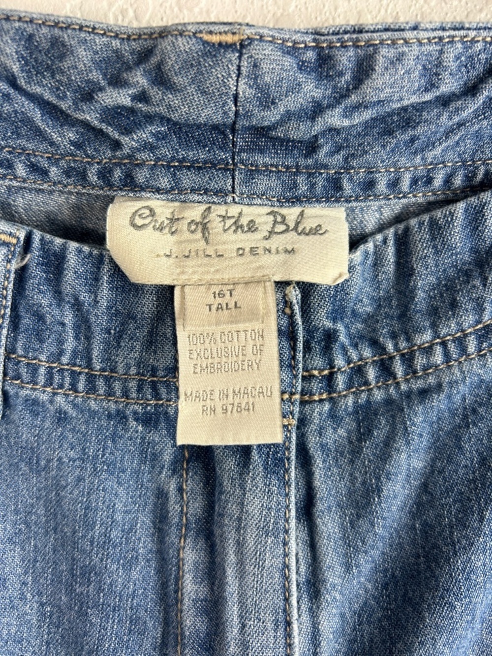 J Jill Denim Womans Sz 16 Tall Jeans Out of the Blue Embroidered Flowers Cotton - Picture 3 of 10